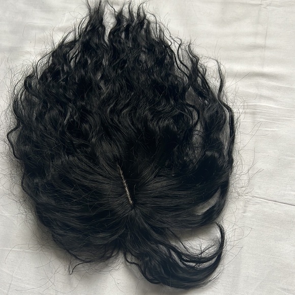 Fluffy Curly Hair Topper 11” Full Head Top Hair Piece Clip in With Bangs - Picture 5 of 9